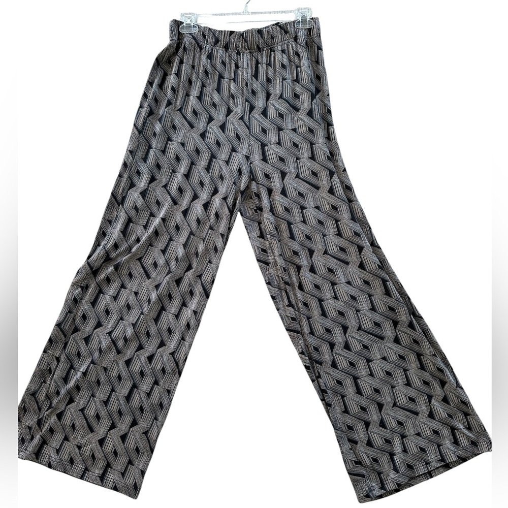 Koala Bay Black and Tan Patterned Pants